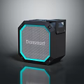 TROPSBAY Black Speaker With Mesh Front Blue Light And Sturdy Design 3d model