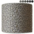 Rough Textured Natural Stone Cylindrical Column with Irregular Stone Pattern Design 3d model