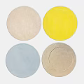 Round Rugs In Various Colors With Decorative Patterns For Home Decor 3d model