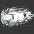 Fighter Jet Engine Detailed Internal Structure With Turbine Blades And Fan