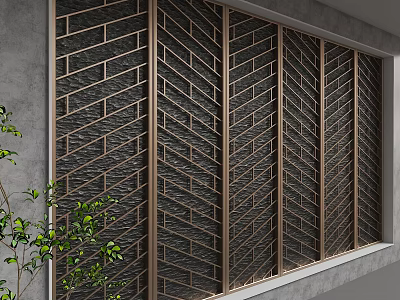 Modern background wall 3d model
