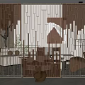 Modern partition screen partition 3d model