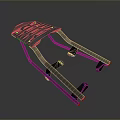 Iron frame motorcycle frame large iron frame iron frame house factory industrial iron frame iron ladder rigid ladder work frame 3d model
