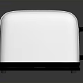 Electric Toaster With Silver Shiny Stainless Steel Body Black Base Modern Design And Control Knobs 3d model