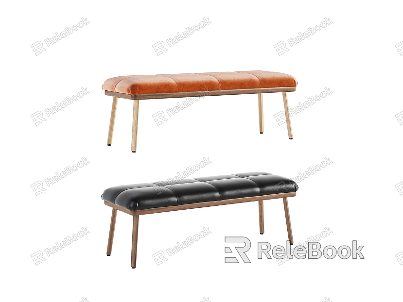 Modern Bed End Stool Bench model