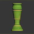 Green Decorative Birthday Cup With Happy Birthday Message Cake Pattern And Smooth Surface