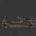 Vintage Sci Fi Spacecraft Featuring Brown Seat Pink Propellers And Metallic Frame