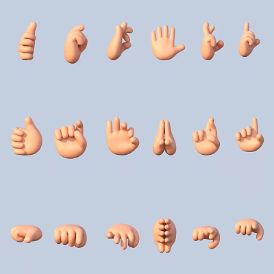 Hand gesture model palm 3d model Hand gesture model palm 3d model