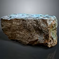 Natural Wood And Stone Material With Rough Textured Raw Stone Block And Natural Texture