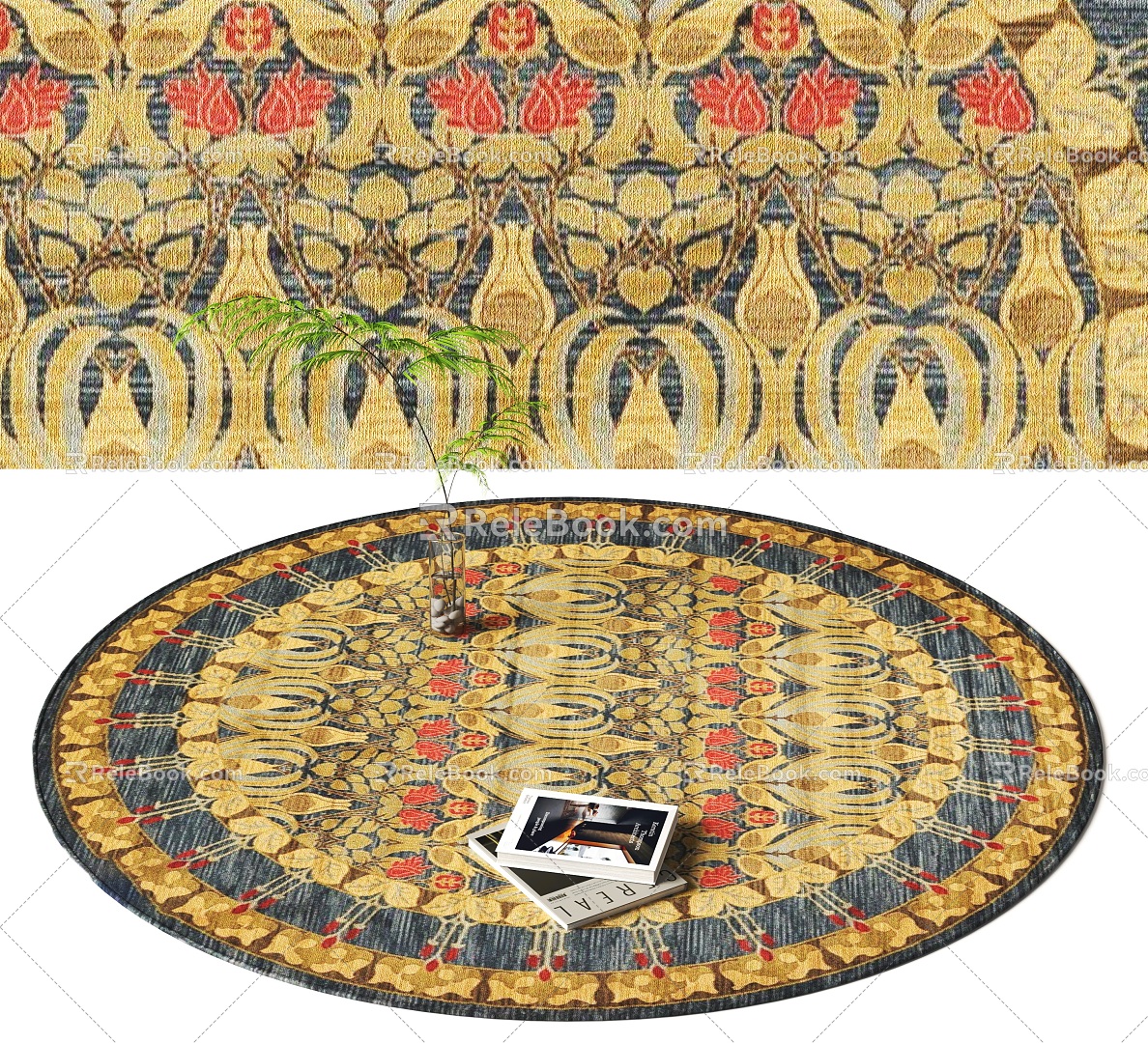 European Round Carpet 3d model