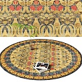 European Round Carpet 3d model