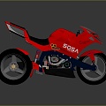 Modern motorcycle two-wheeled motorcycle off-road motorcycle road racing motorcycle 3d model