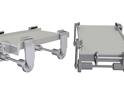 Industrial Equipment Metal Frame Mobile Platform With Heavy Duty Wheels And Stable Structure 3d model