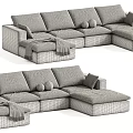 Modern Plush Double Sofa With Multiple Fabric Color Choices For Cozy Stylish Home Living Space