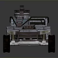 Industrial Off Road Vehicle With Open Frame Large Wheels And Metal Body