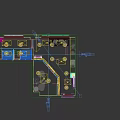 Female Employees Carnation Service Station Interior Featuring Pink Design Sofa And Green Plant