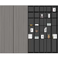 Modern Wooden Bookcase With Open Shelves And Books Decorative Items Design