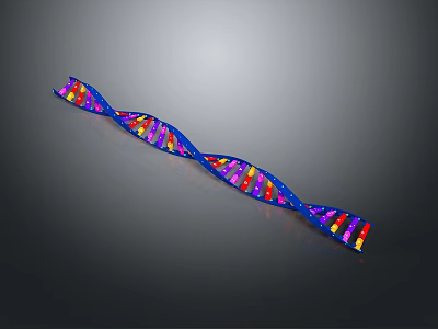 modern molecular chain gene chain digital 3d model