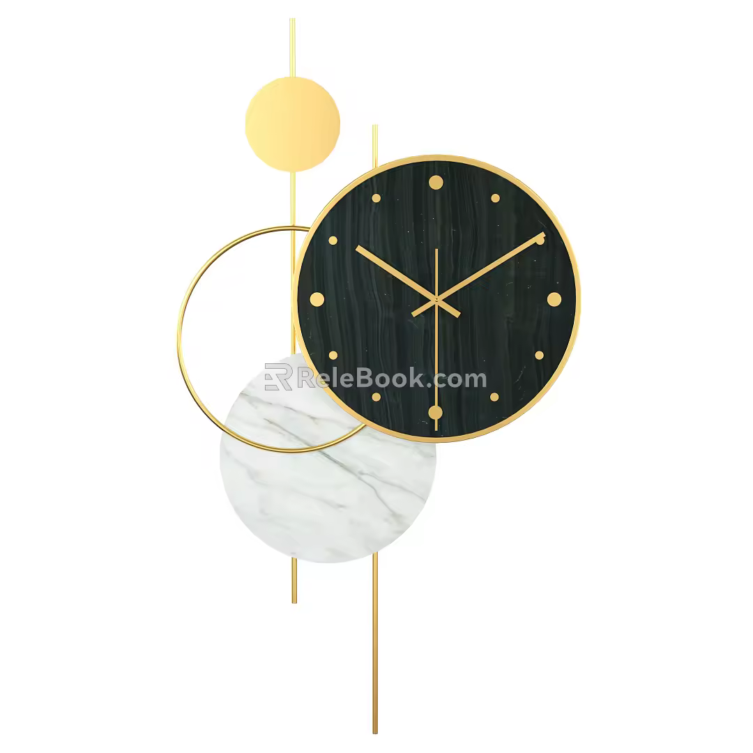 Modern clock wall clock 3d model