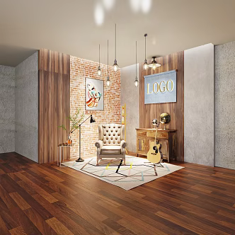 Clothing Store Men's Live Room 3d model