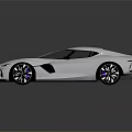 Silver Sleek Modern Sports Car With Streamlined Body And Black Alloy Wheels