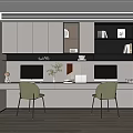 Modern study 3d model