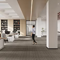Modern Public Office Space With Open Workstations Glass Partitions And Natural Light