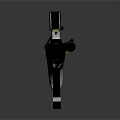 Futuristic Yellow Black Weapon With Scope And Modern Tactical Design
