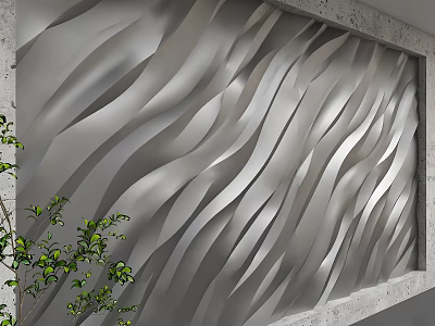 Modern background wall 3d model