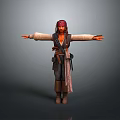 A Man In Pirate Costume With Bandana Beard Belt Boots And Outstretched Arms