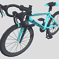Boleneg Blue Road Bicycle Featuring Black Handlebars Blue Seat And Black Wheels