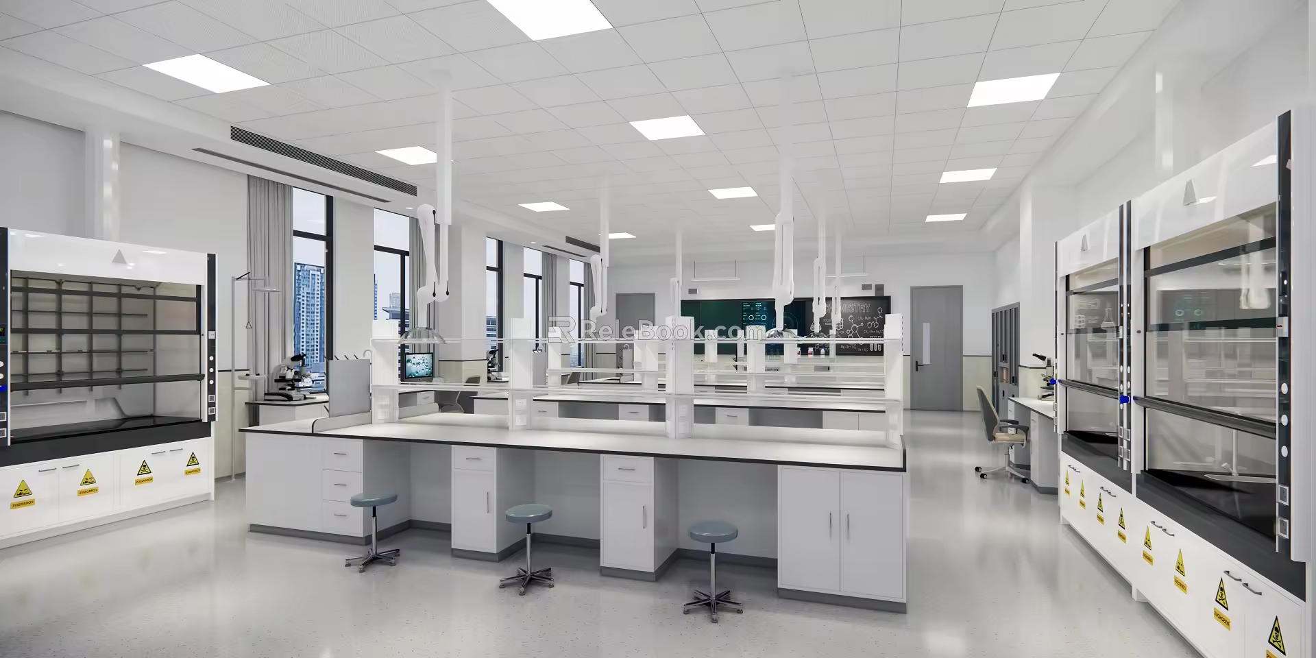 modern laboratory teaching laboratory 3d model