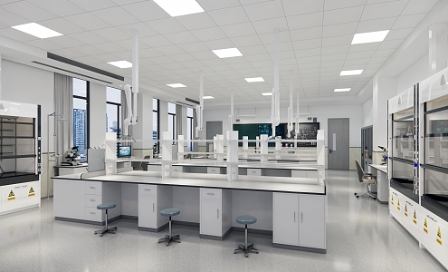 modern laboratory teaching laboratory 3d model