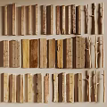 Decorative Wooden Strips And Natural Branches For Wall Arrangement
