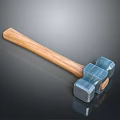 Tactical Weapon With Heavy Metal Head And Wooden Handle For Durability