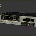 Retro Computer Peripheral Device With Silver Black Design Play Function LED Display And Control Buttons