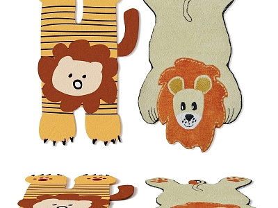 Children's carpet animal shape model