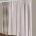 Brown Textured And White Sheer Layered Curtains For Modern Room Interior