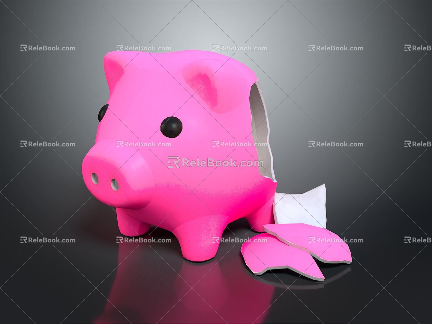 Piggy piggy bank piggy bank pig piggy bank porcelain piggy bank porcelain 3d model