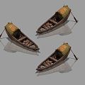 Chinese Wooden Boat Cargo Boat Small Boat Big Boat Fishing Boat Dock Sail 3d model