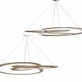 Modern Hanging Pendant Lights With Circular Ring Design For Interior Decor 3d model
