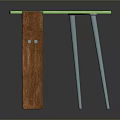 Unique Modern Dining Chair With Green Seat And Wooden Legs Design