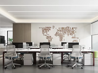 modern public office area public office 3d model