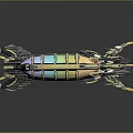 Futuristic Mechanical Device With Colorful Panels Metallic Armor And Reflective Surface