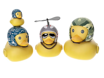 Modern toy little yellow duck toy ornaments 3d model