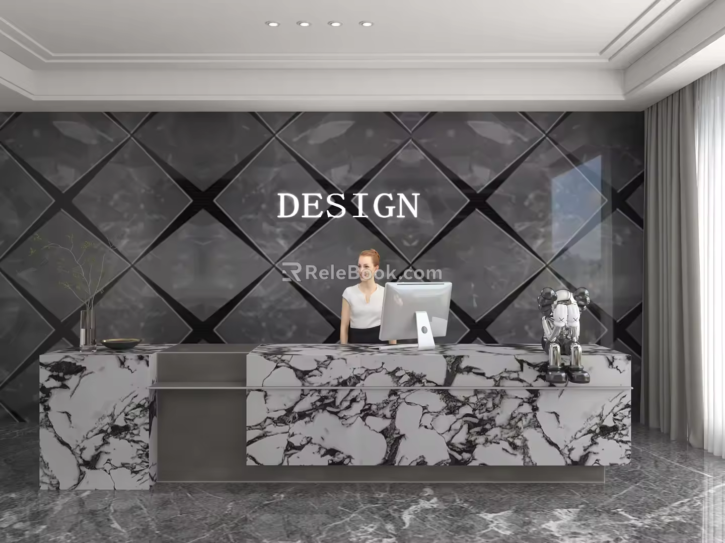 Front Desk 3d model