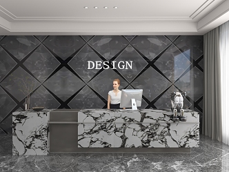 Front Desk 3d model