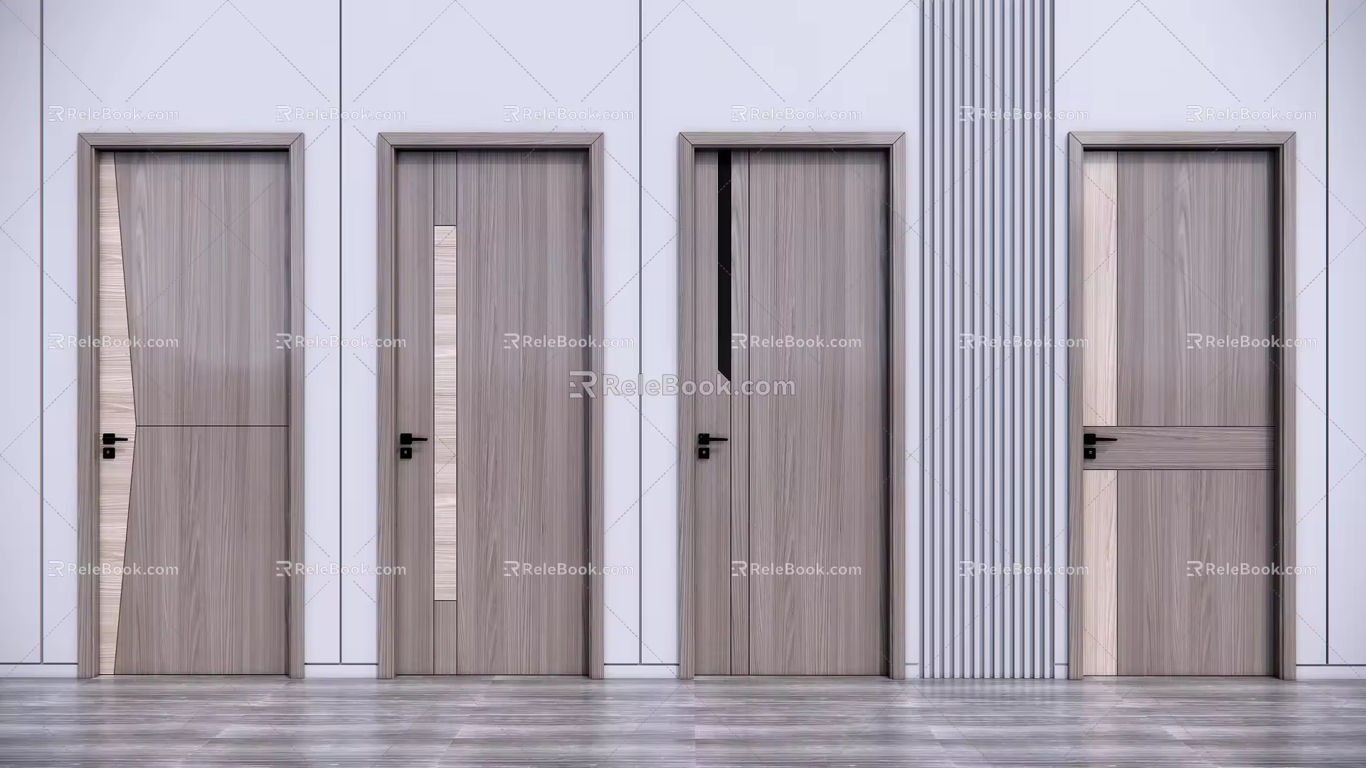 Modern swing door 3d model