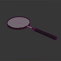 Handheld Magnifying Glass With Black Handle And Blue Lens For Close Viewing