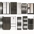 Various Modern Refrigerators And Freezers In Different Styles And Colors